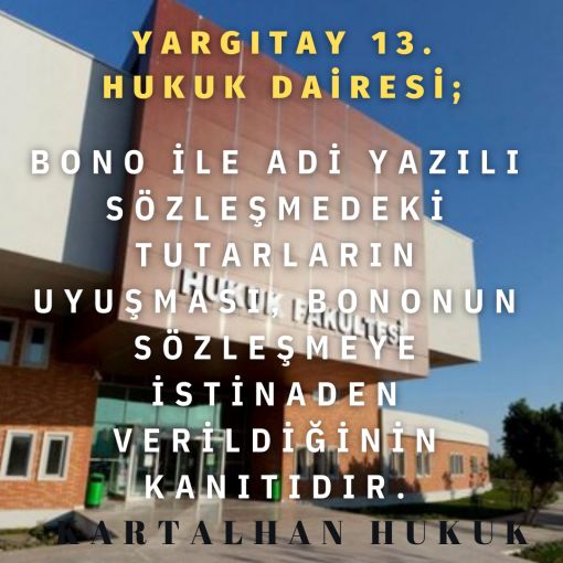 Adi sözleşemeye karşılık bono-senet verilmesi